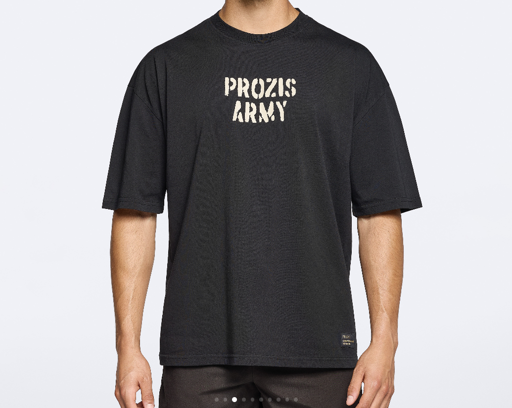 Maglietta Oversized Army - Black