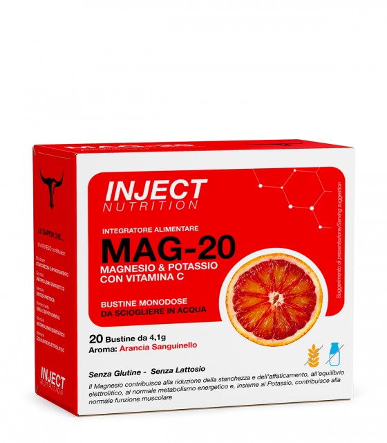 MAG-20 Magnesio e Potassio Senza Zuccheri (20 bustine)