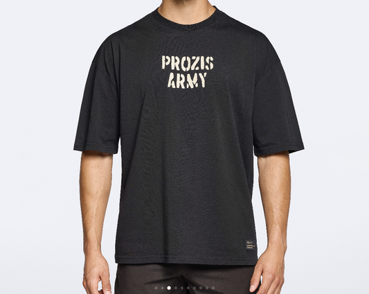 Maglietta Oversized Army - Black