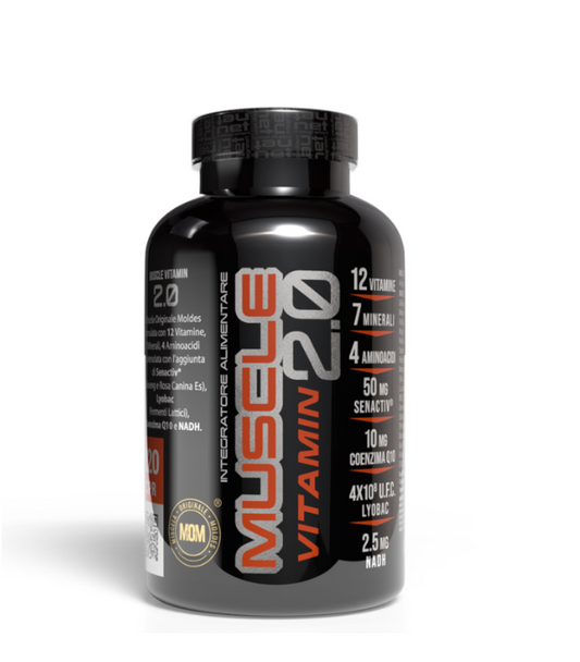 MUSCLE VITAMIN 2.0 – Multivitaminico completo per energia, recupero e crescita muscolare 120 cps