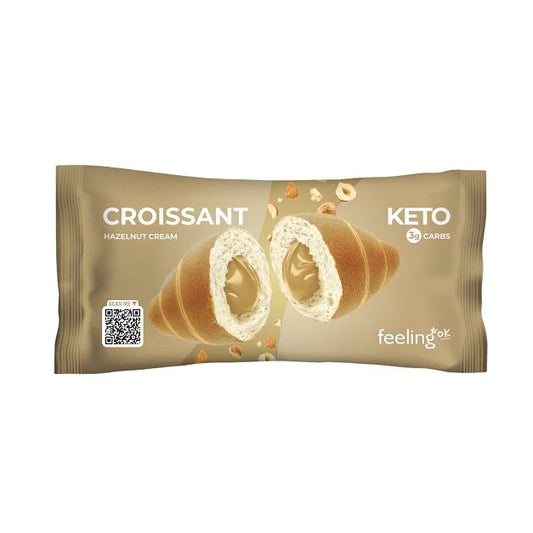 Croissant KETO ripieno di crema alla nocciola 50g